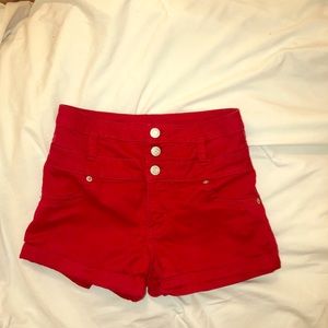 High Waisted 3 Buttom Shorts